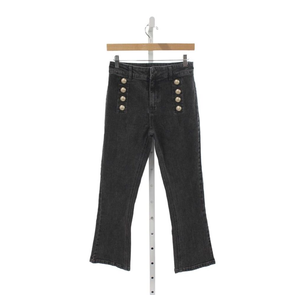 Generation Love Womens Cropped High Waist Black Jeans Size 25